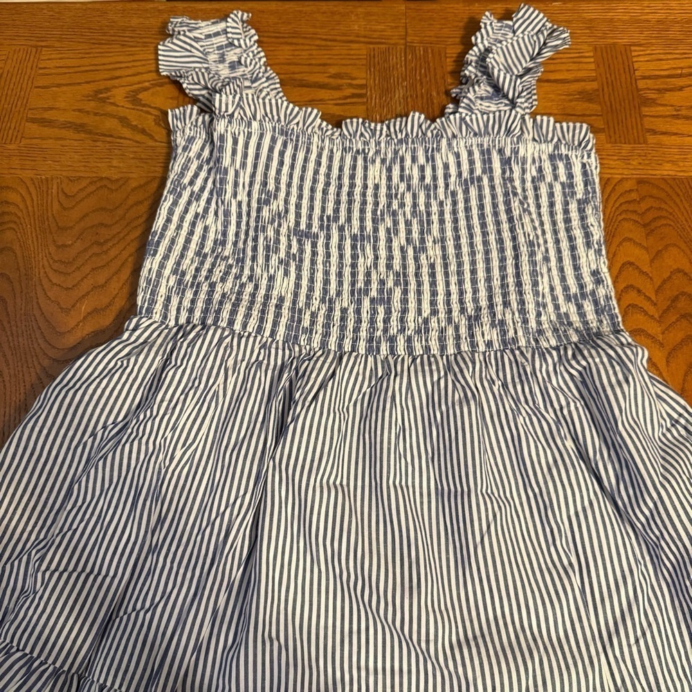 NEW Sugarlips Katie Striped Smocked Bodice Tiered Midi Dress Sz XL Milkmaid Chic - Picture 6 of 16